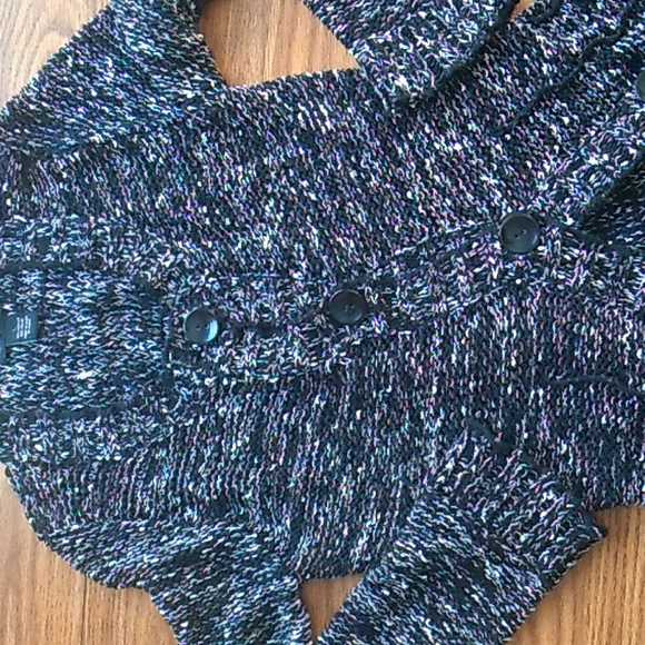 BCBG Sweaters - 🏁 BCBG BLACK/WHITE Cardigan Acrylic Blend NWOT  🏁  Sz S Not L